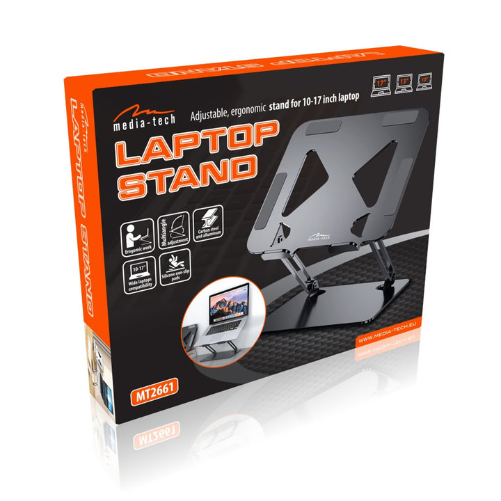 Suport reglabil, ergonomic pentru laptop 10-17 inch LAPTOP STAND Media-Tech MT2661