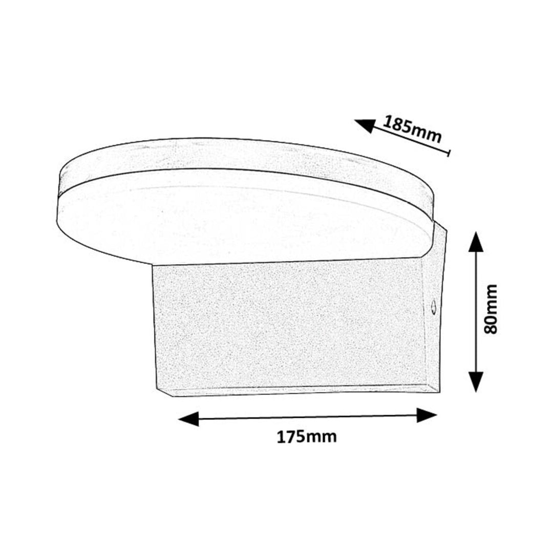 Lampă de perete exterioara Rabalux Batida, 9W, negru