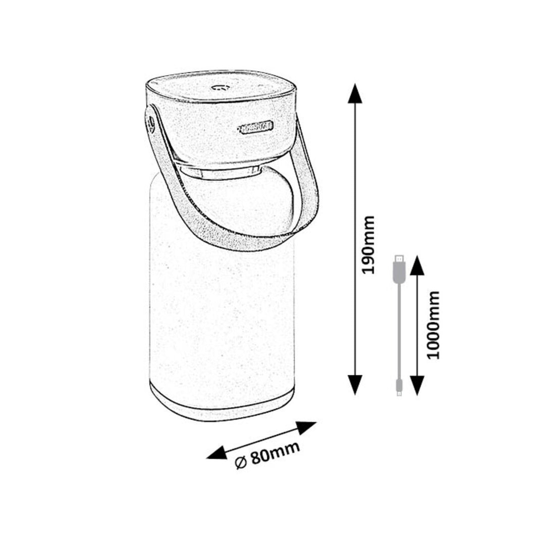 Lampă decorativă exterioara Rabalux Funes, IP44, 3W, maro