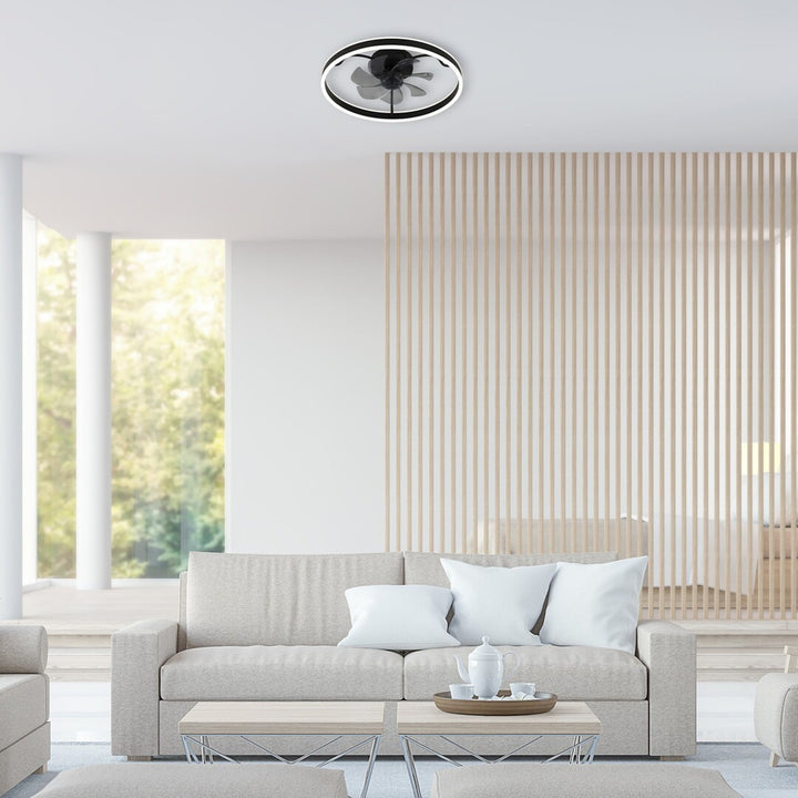 Plafoniera Rabalux Fanfy, cu ventilator, 40W, negru