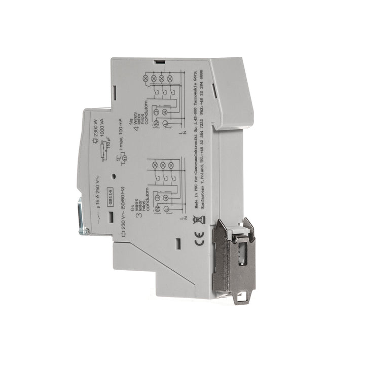 Set 3 șine de scară reglabile automat GreenBlue DIN iluminat, control 30s-10m, max 2300 W, GB114, 3 unități