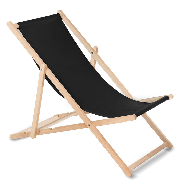 GreenBlue GB183 șezlong clasic din fag negru, 4 bucăți