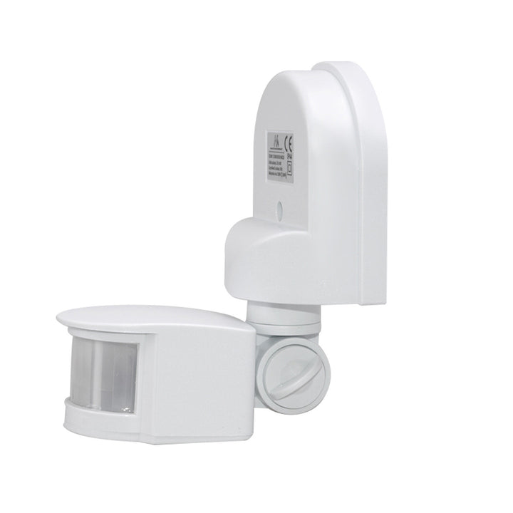 Set 2 detectoare PIR de mișcare, de perete, Maclean MCE25, 180°, max. 1200W, alb și negru