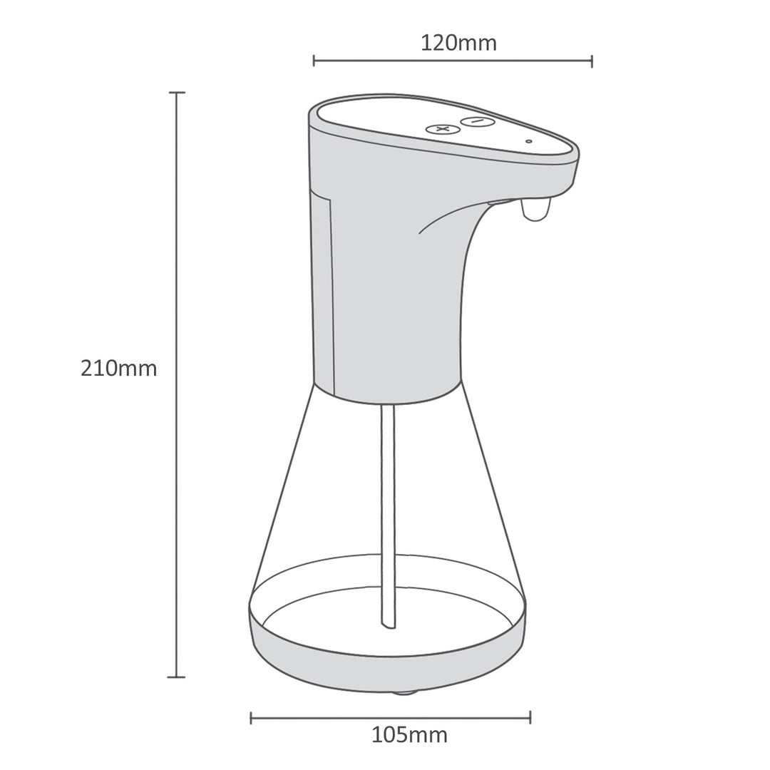 Distribuitor de săpun automat Promedix PR-530, pentru săpunuri lichide, lichide dezinfectante, 480ml, + 4x baterii AA Varta Industrial LR6/AA R-06