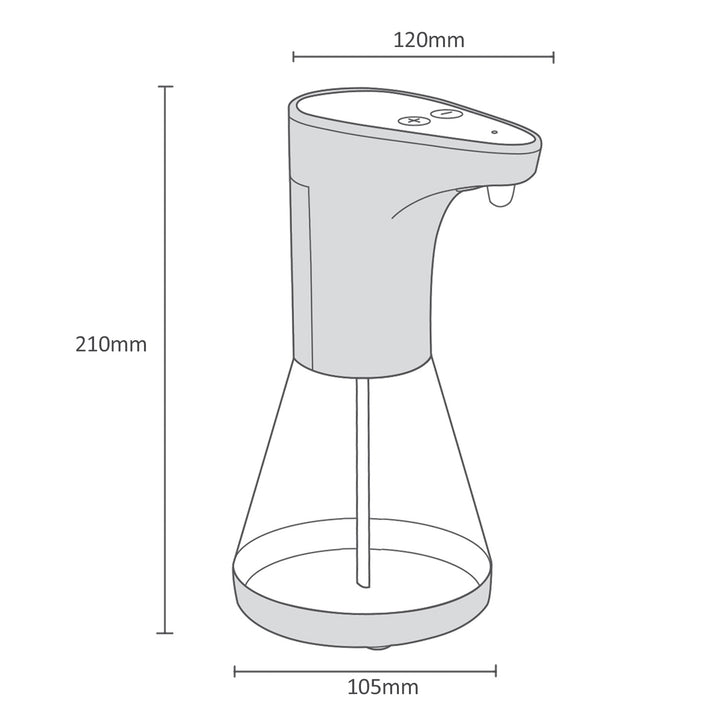 Distribuitor de săpun automat Promedix PR-530, pentru săpunuri lichide, lichide dezinfectante, 480ml, + 4x baterii AA Varta Industrial LR6/AA R-06