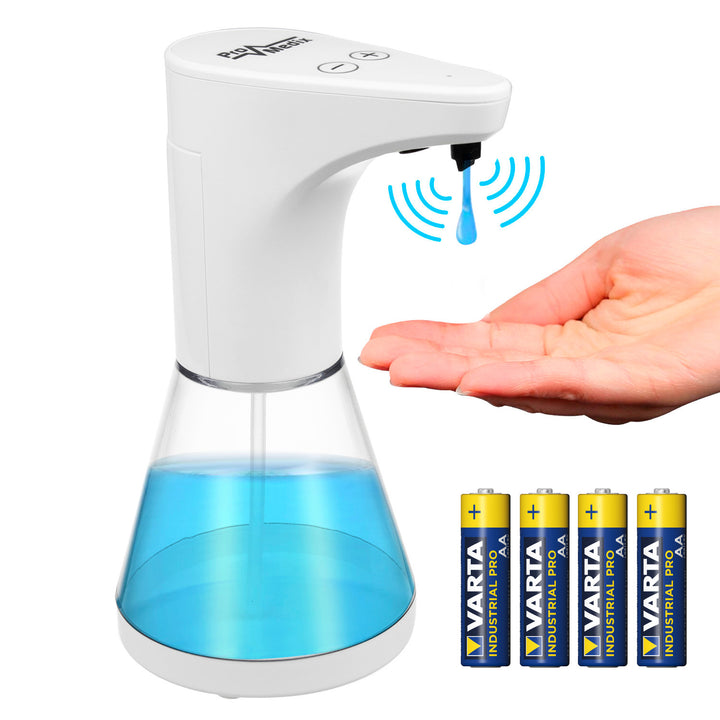 Distribuitor de săpun automat Promedix PR-530, pentru săpunuri lichide, lichide dezinfectante, 480ml, + 4x baterii AA Varta Industrial LR6/AA R-06