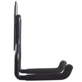 Set 2 suporturi de perete pentru bicicleta Maclean, pentru garaj, anvelope, unelte de grădină, scari, furtunuri de grădină, greutate max. 35 kg, MC-439 + cârlig de perete din oțel pentru garaj 35 kg negru