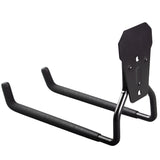 Set 2 suporturi de perete pentru bicicleta Maclean, pentru garaj, anvelope, unelte de grădină, scari, furtunuri de grădină, greutate max. 35 kg, MC-439 + cârlig de perete din oțel pentru garaj 35 kg negru