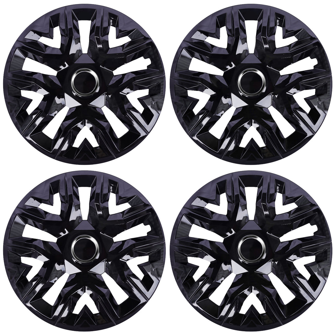 Capace de butuci universale 15'' NRM Perfecto lăcuite negru 4 bucăți