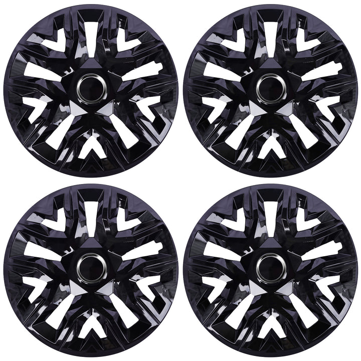 Capace de butuci universale 15'' NRM Perfecto lăcuite negru 4 bucăți