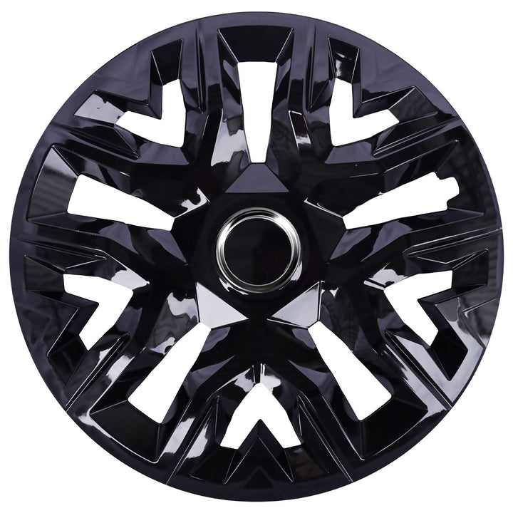 Capace de butuci universale 15'' NRM Perfecto lăcuite negru 4 bucăți