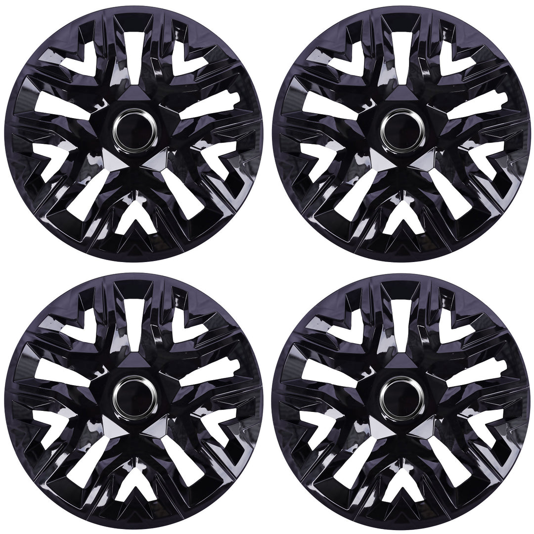 Acoperișuri universale 16'' NRM Perfecto negru lăcuit 4 bucăți