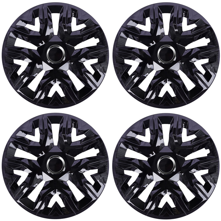 Acoperișuri universale 16'' NRM Perfecto negru lăcuit 4 bucăți
