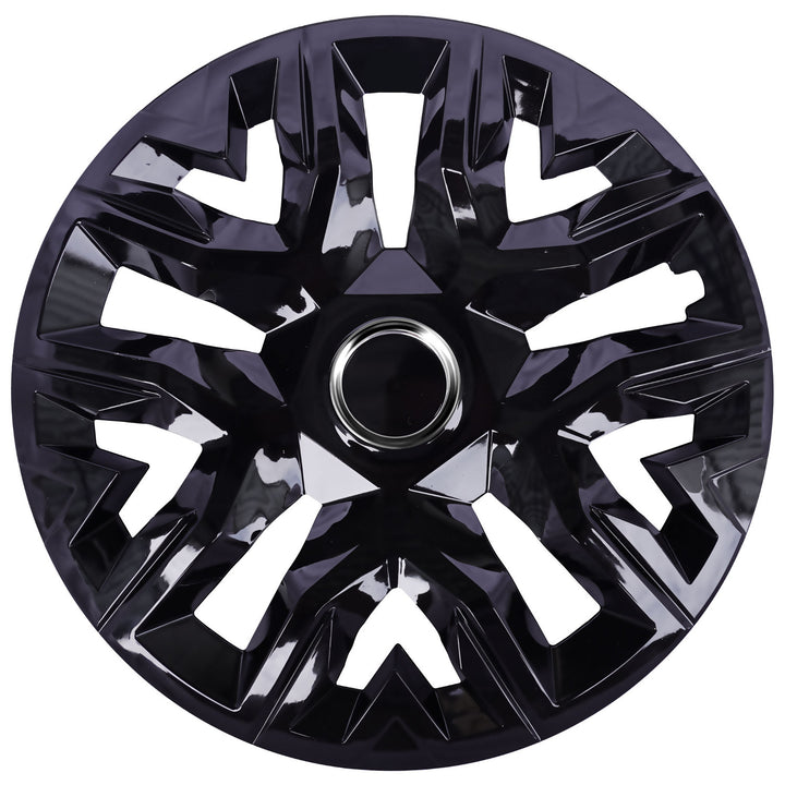 Acoperișuri universale 16'' NRM Perfecto negru lăcuit 4 bucăți