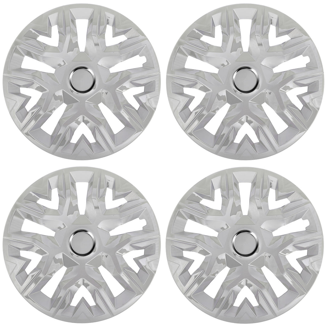 Capace de butuci universale 14'' NRM Perfecto lăcuite argintiu 4 bucăți
