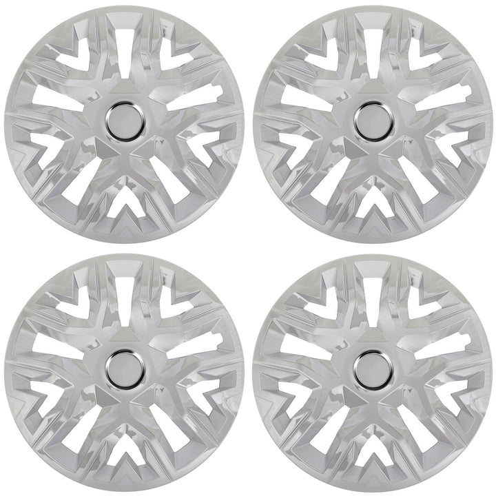 Capace de butuci universale 14'' NRM Perfecto lăcuite argintiu 4 bucăți