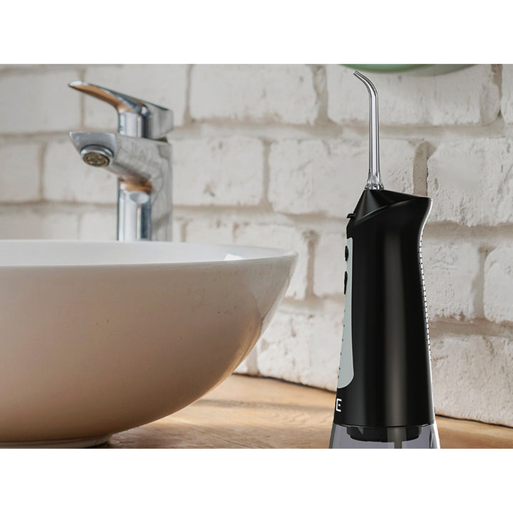 Irigator dentar LAFE, 5 moduri, 6 rezerve, negru, CleanPRO