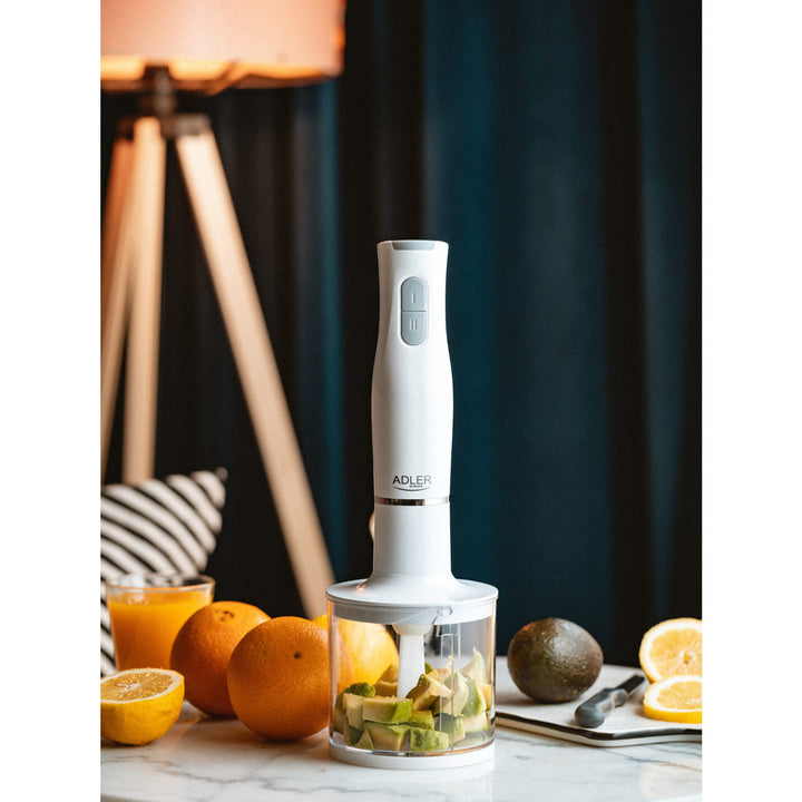 Blender de mână multifuncțional Adler, 2 viteze, alb, 800W, AD 4620