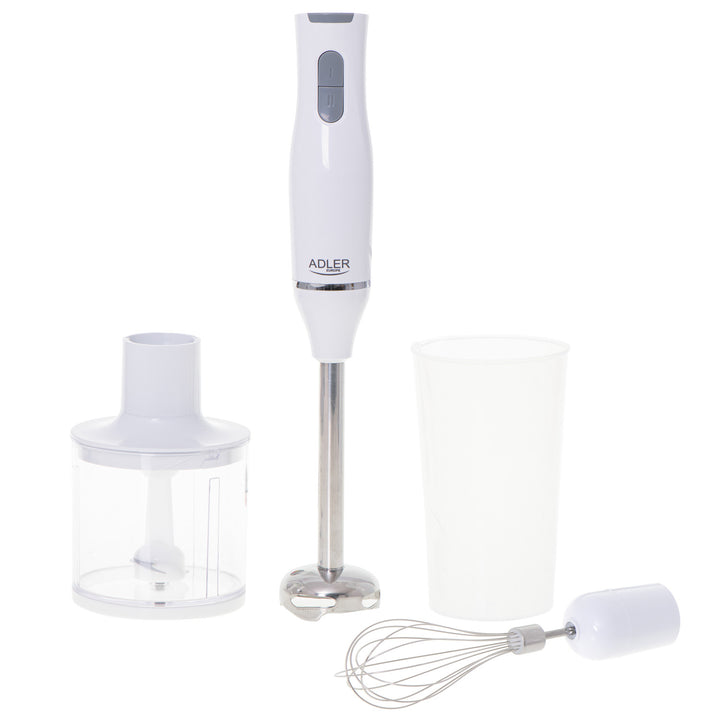 Blender de mână multifuncțional Adler, 2 viteze, alb, 800W, AD 4620
