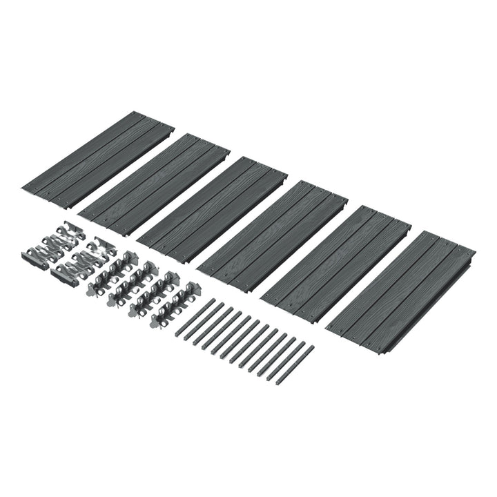 Ghiveci de grădină pentru legume Prosperplast, 149 cm, antracit, Base Woody