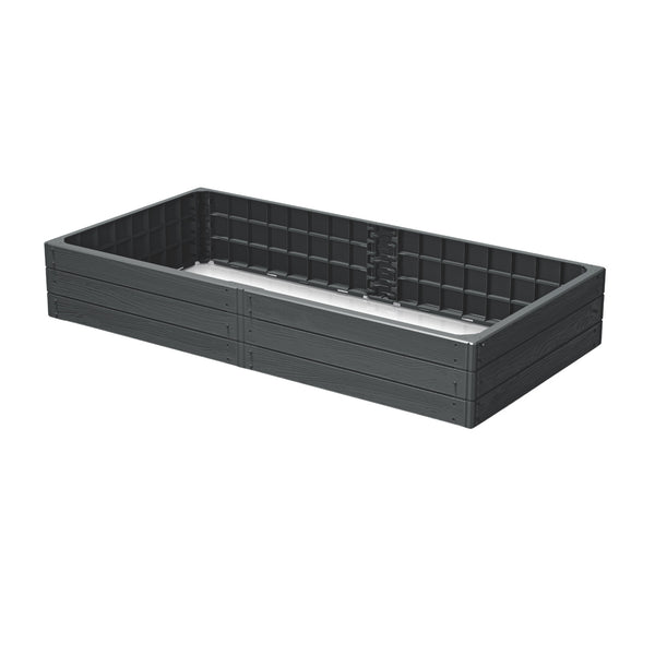 Ghiveci de grădină pentru legume Prosperplast, 149 cm, antracit, Base Woody
