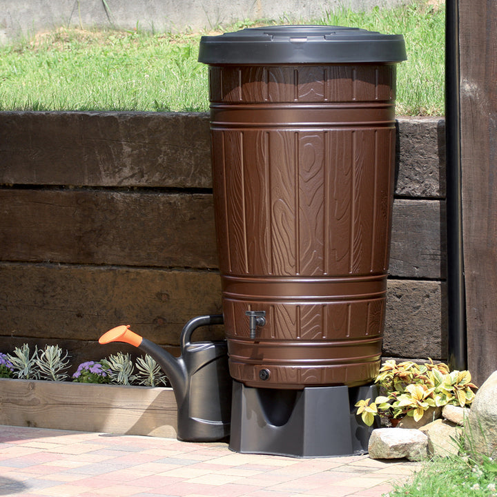 Recipient pentru depozitarea apei de ploaie, capacitate 265l, maro, Woodcan