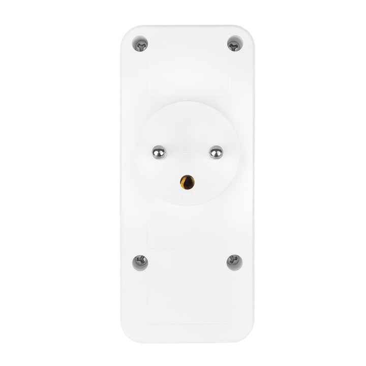 Priză de curent x3 + 4xUSB Maclean, splitter cu 3 prize, 2xUSB A, 2xUSB C PD 20W, 1x16A + 2x6A, MCE248 F/W