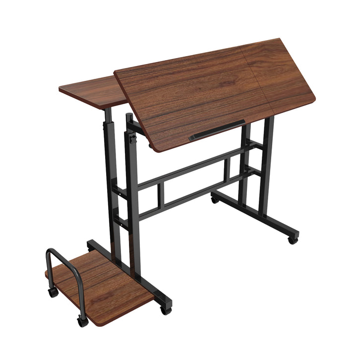 Maclean birou mobil pentru laptop, negru, top 80x60cm, 50kg max, înălțime reglabilă 67-115 cm, MC-124 B