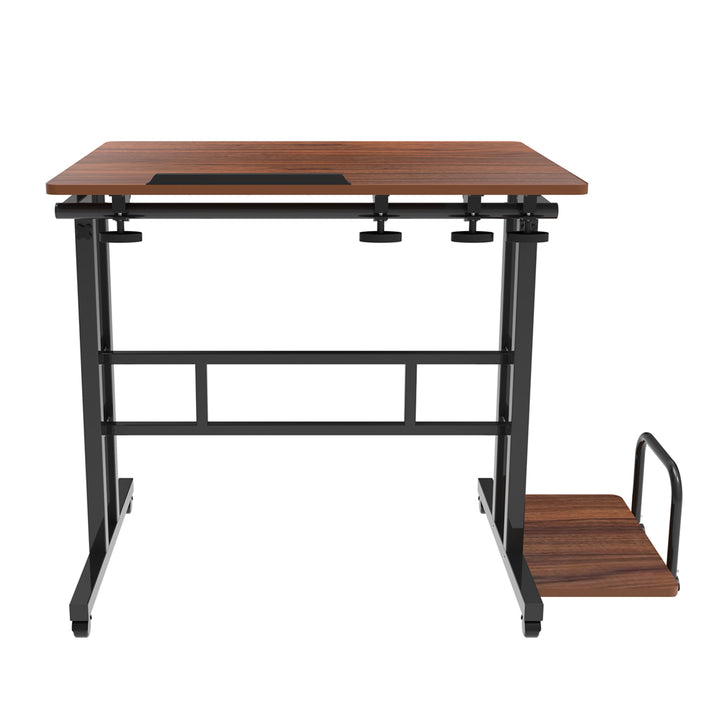 Maclean birou mobil pentru laptop, negru, top 80x60cm, 50kg max, înălțime reglabilă 67-115 cm, MC-124 B