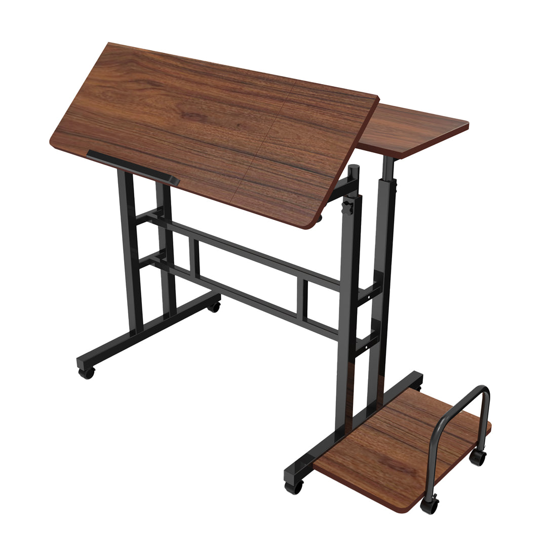 Maclean birou mobil pentru laptop, negru, top 80x60cm, 50kg max, înălțime reglabilă 67-115 cm, MC-124 B