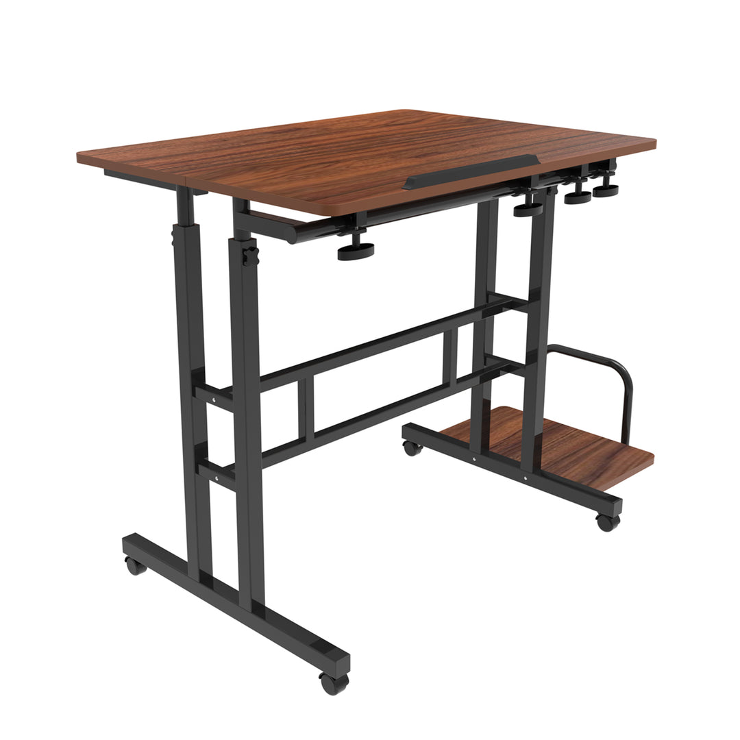 Maclean birou mobil pentru laptop, negru, top 80x60cm, 50kg max, înălțime reglabilă 67-115 cm, MC-124 B