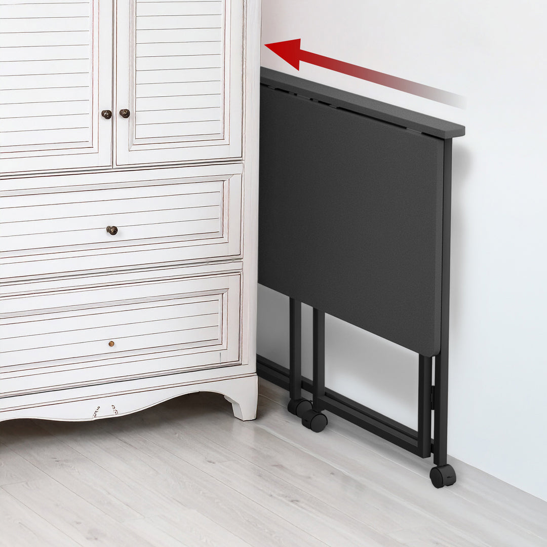 Maclean masă birou pliabilă, negru, mobilă, top 100x50cm, max. 50kg, MC-1250 B