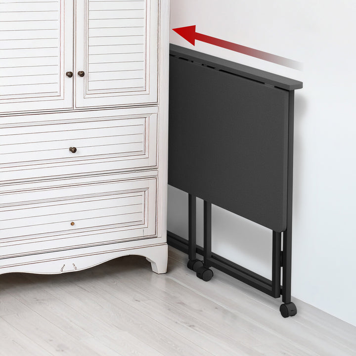 Maclean masă birou pliabilă, negru, mobilă, top 100x50cm, max. 50kg, MC-1250 B
