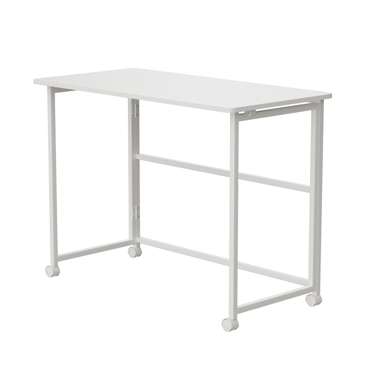 Maclean masă birou pliabilă, alb, mobilă, top 100x50cm, max. 50kg, MC-1250 W