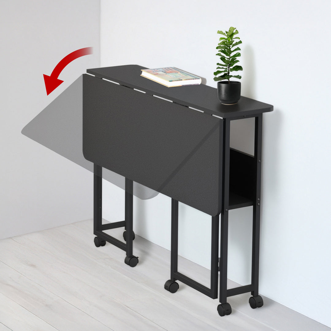 Maclean masă birou pliabilă, negru, mobilă, top 100x58cm, max. 50kg, MC-126 B
