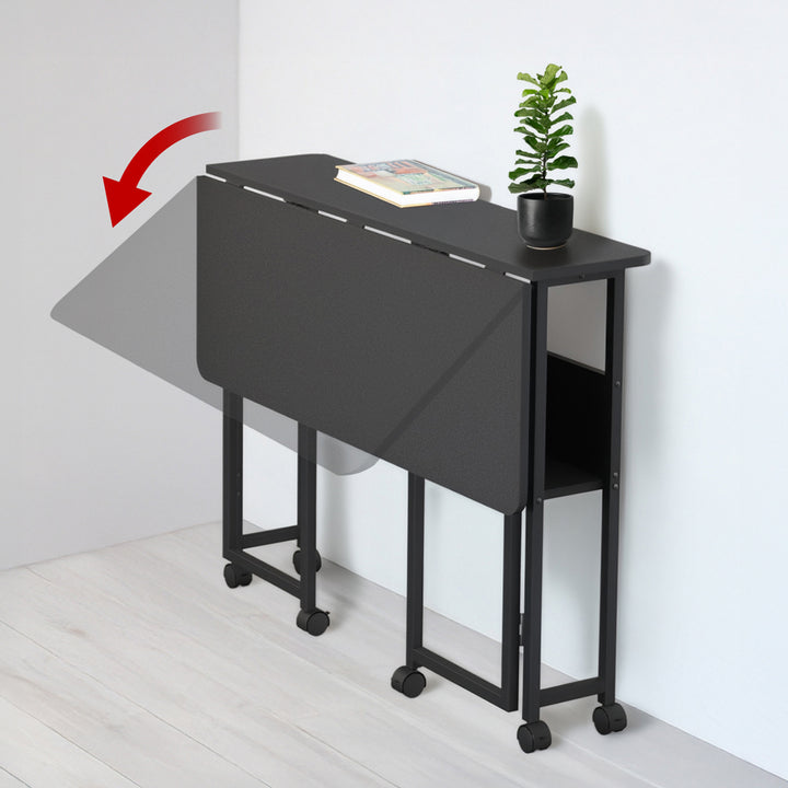 Maclean masă birou pliabilă, negru, mobilă, top 100x58cm, max. 50kg, MC-126 B
