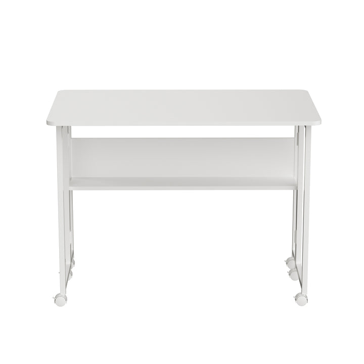 Maclean masă birou pliabilă, alb, mobilă, top 100x58cm, max. 50kg, MC-126 W