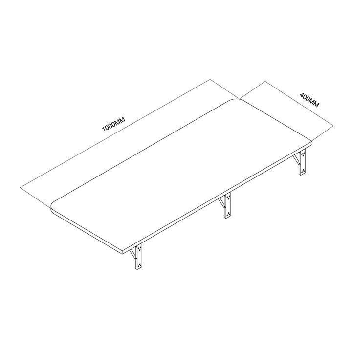 Maclean raft/top pliabil, negru, 100x40 cm, max 50 kg, MC-128 B
