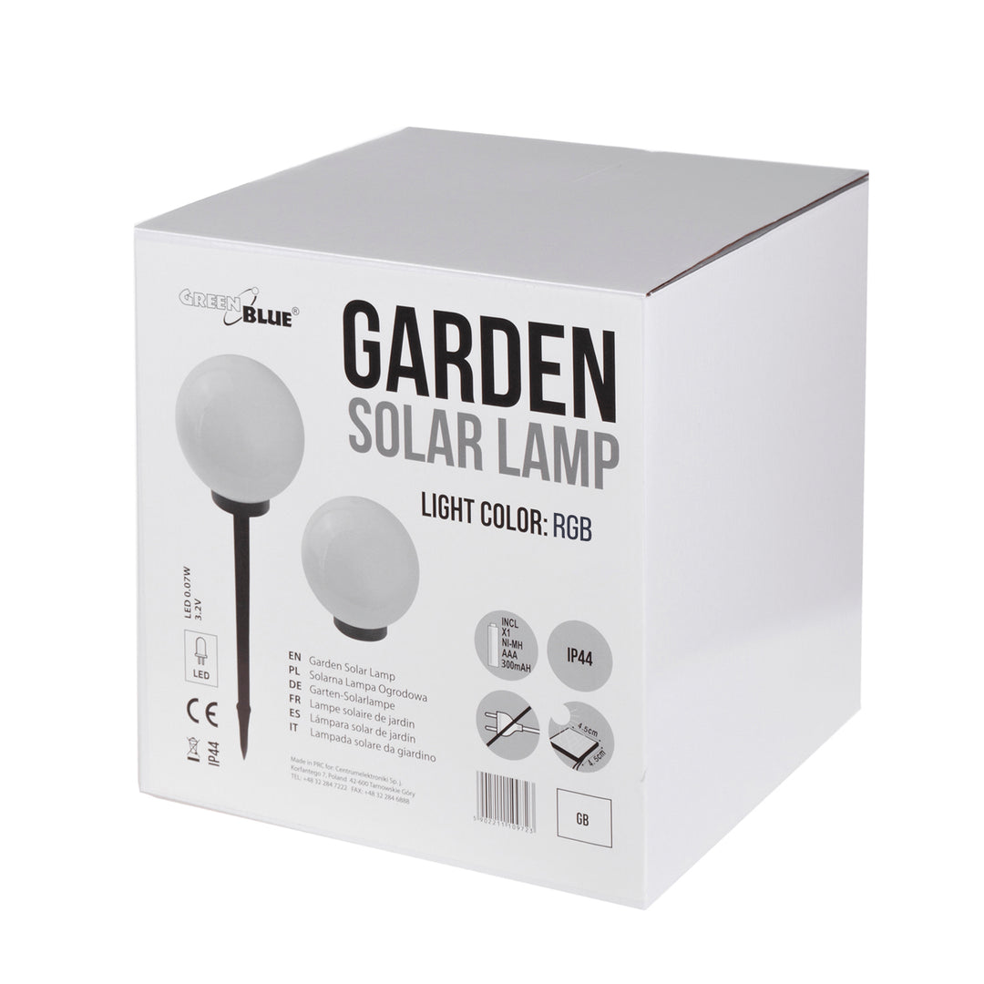 Lampă de grădină solară de sine stătătoare GB167 - sferă 30x30x63cm, LED colorat, 4 bucăți