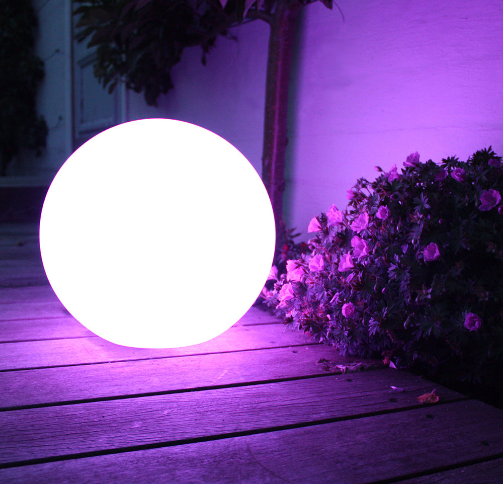 Lampă solară GreenBlue, de sine stătătoare, grădină, sferă 25x25x58cm, RGB LED, GB165, 4 bucăți