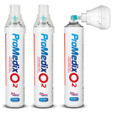 Inhalator portabil cu 99,4% oxigen în conservă Promedix 12L, PR-994, 3 unități
