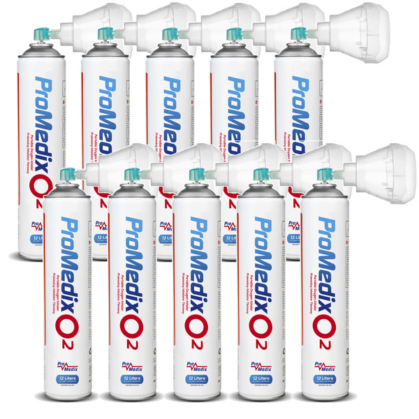 Inhalator portabil cu 99,4% oxigen în conservă Promedix 12L, PR-994, 10 unități