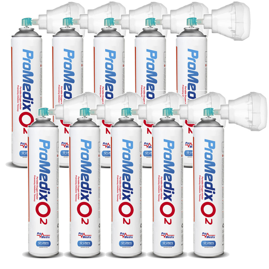 Inhalator portabil cu 99,4% oxigen în conservă Promedix 12L, PR-994, 10 unități