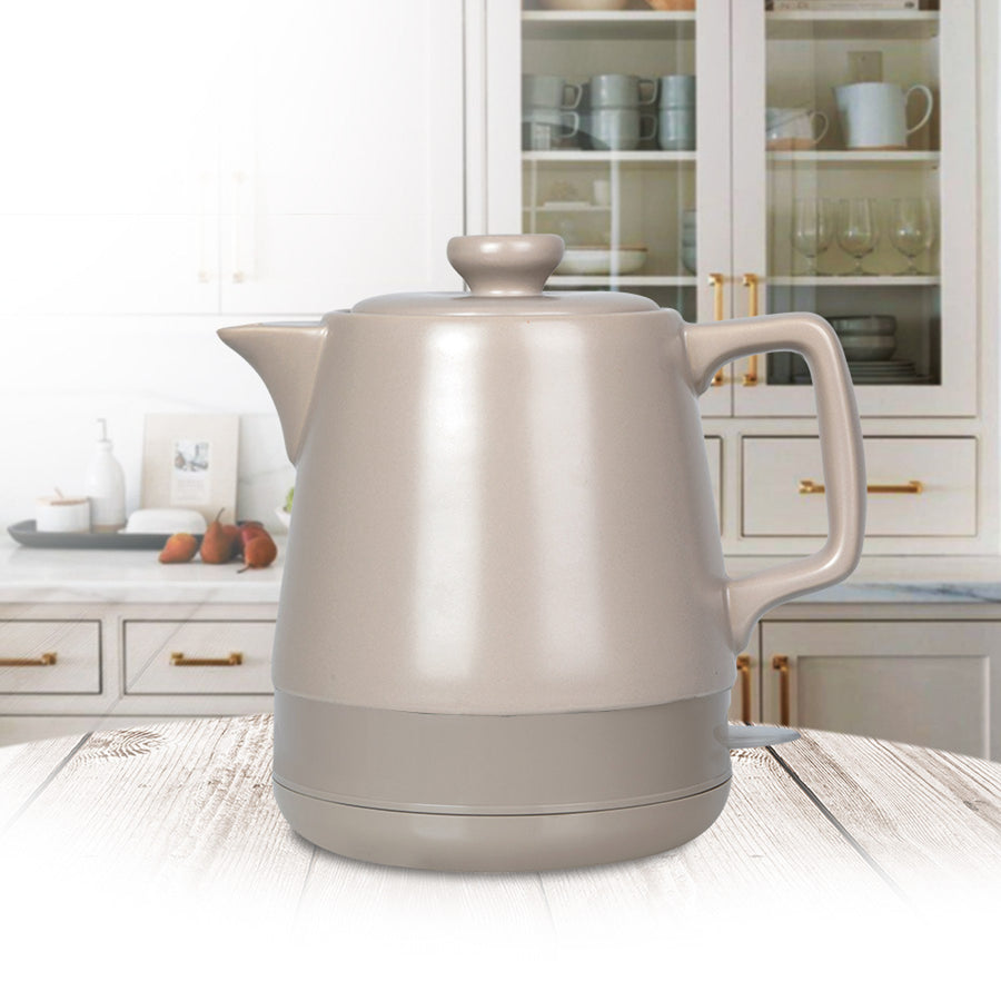 Ceainic electric din ceramică de 1 l Maestro MR-071, bej, 1200 W, cu priză de tip britanic