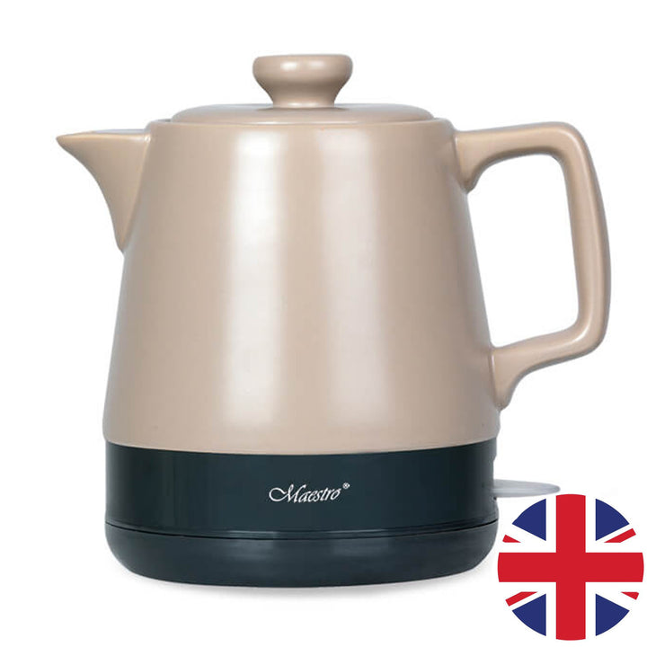 Fierbător electric ceramic 1l Maestro MR-071 Beige 1000W, priză UK