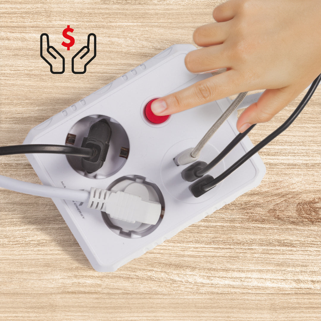 Maclean power strip, cablu prelungitor 2 prize + 3xUSB, 110-240V AC 50/60Hz, 2.1A max 2500W, 1.5m, alb, MCE387 W