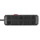 Maclean power strip, cablu prelungitor 2 prize + 3xUSB, 110-240V AC 50/60Hz, 2.1A max 2500W, 3 m, negru, MCE388 B