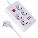 Furtun de alimentare Maclean, cablu prelungitor cu 4 prize + 3xUSB, 110-240V AC 50/60Hz, 2.1A max 2500W, 1.5m, alb, MCE392 W