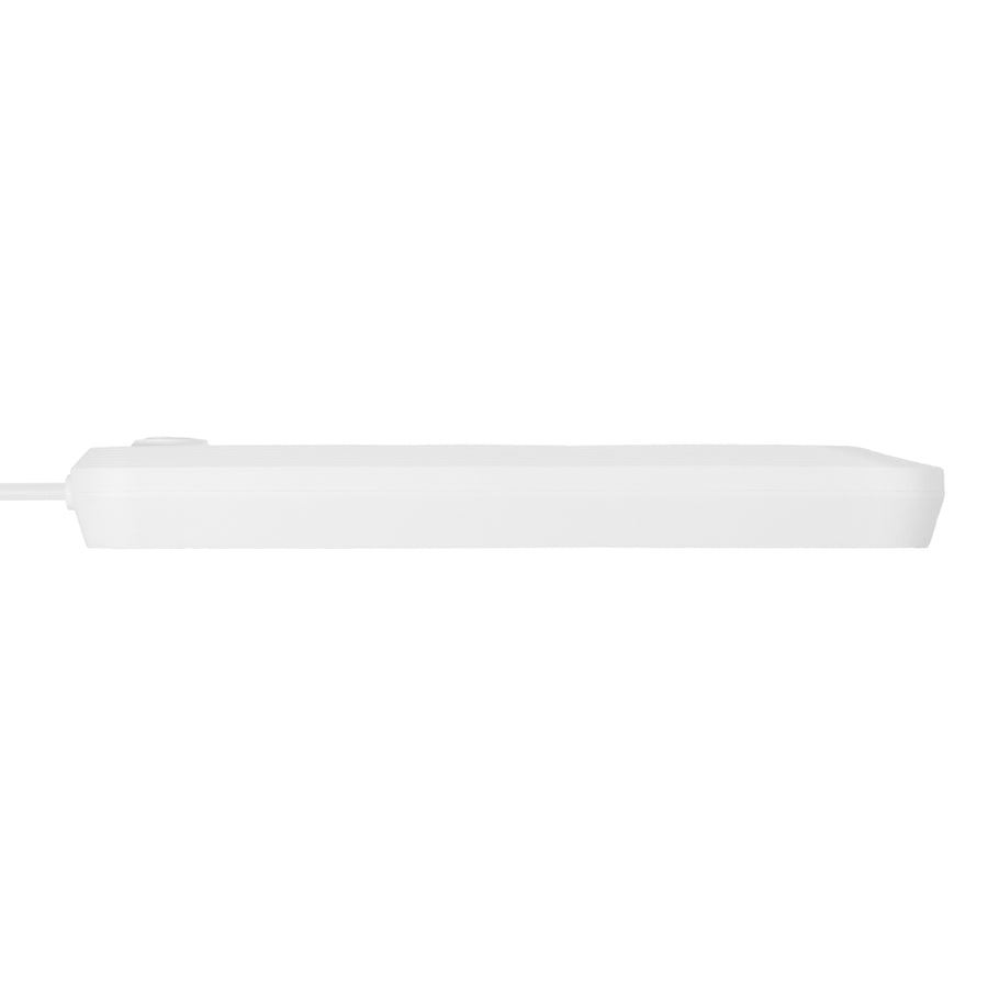Bandă de alimentare Maclean, cablu prelungitor cu 5 prize + 3xUSB, 110-240V AC 50/60Hz, 2.1A max 2500W, 1.5m, alb, MCE395 W