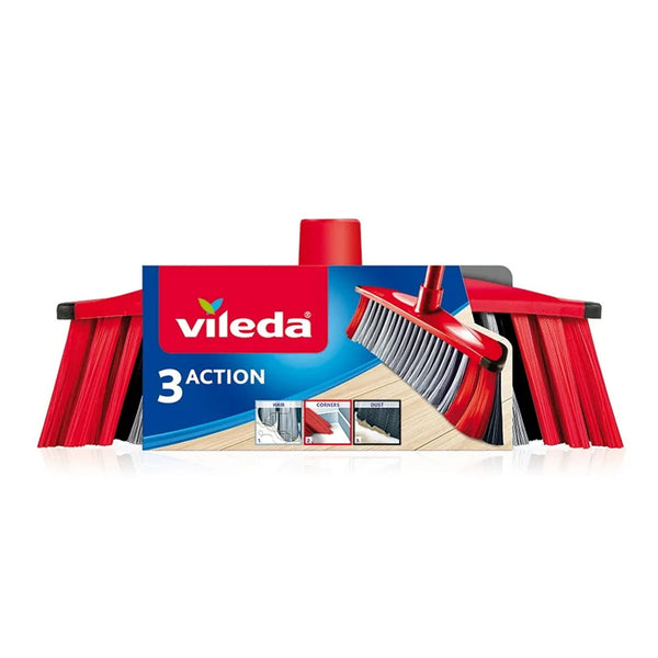 Perie cu trei fibre, fără mâner, cartuș Vileda 3-Action